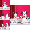 Disney Mickey Minnie Weißes Hochzeitskleid Figur Puppe Tortenaufsatz Ventilator Geschenk Set von 2