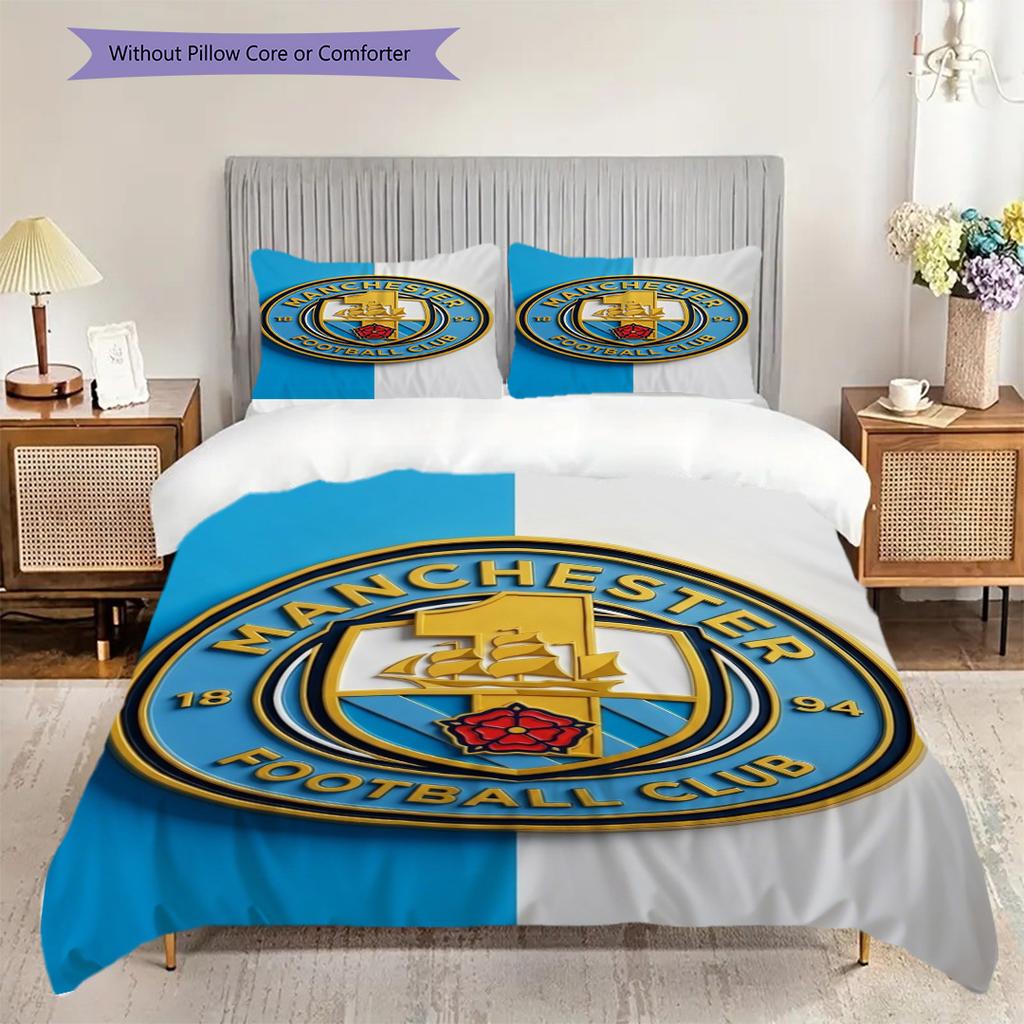 Manchester Legacy Three-piece set (1 * duvet cover + 2 * pillowcase, without core) 2DFlat Soft and comfortable Duvet cover and pillowcase Bedding set