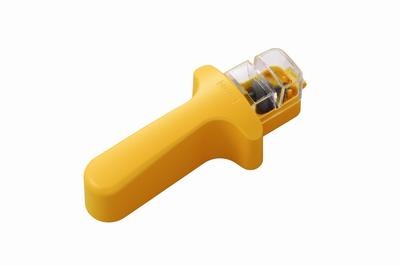Kyocera Rouleau Jaune 10 coups arrière et Affûtage grossier et fin en un Seul affûteur, [Juste en avant ! aller!] RSN-20YL