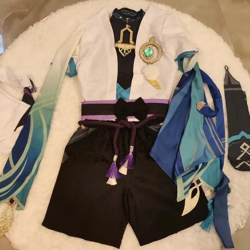 Wanderer Cosplay Kostüm Komplettes Set mit Hüten Scaramouche Cosplay Kostüm Balladeer Cosplay Kimono Halloween