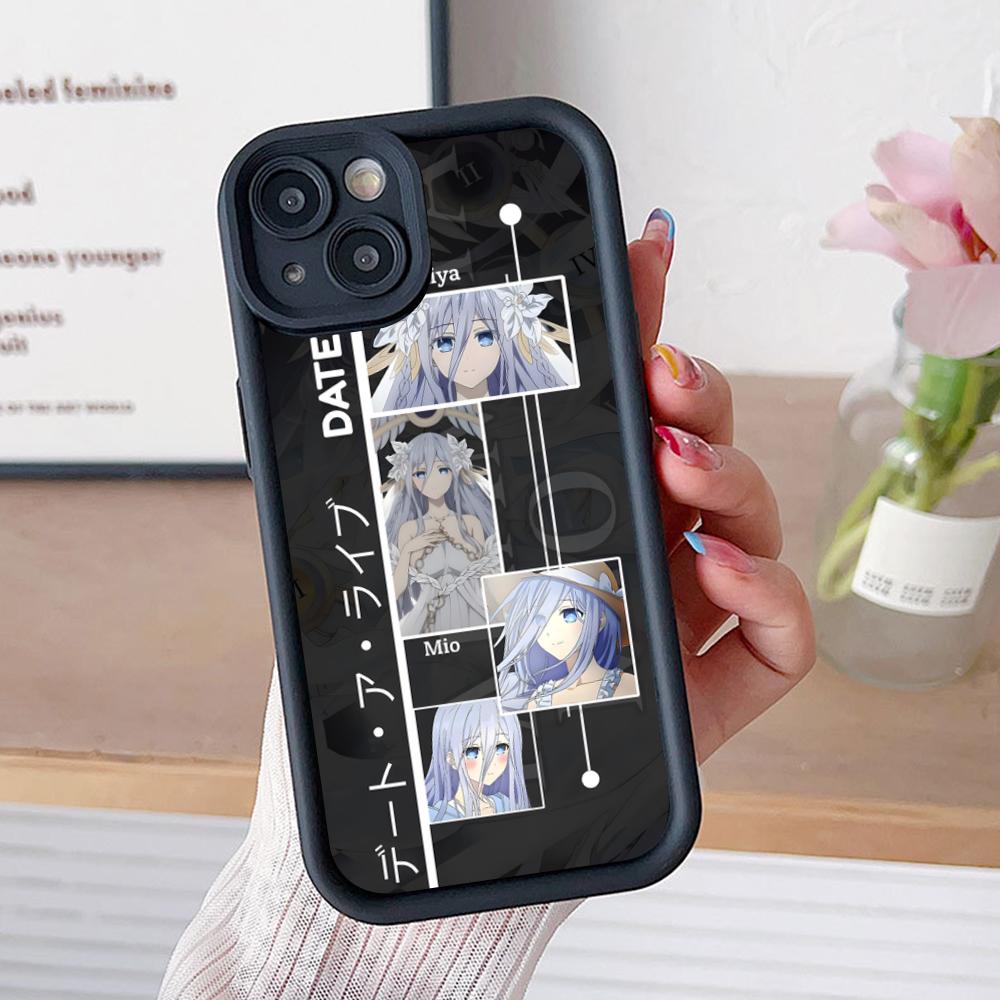 Date a Live Mio Takamiya Phone Case for iPhone 17 16 15 14 13 12 11 Air Pro Max Plus Thicken TPU Colorful Cover Cover Pretty