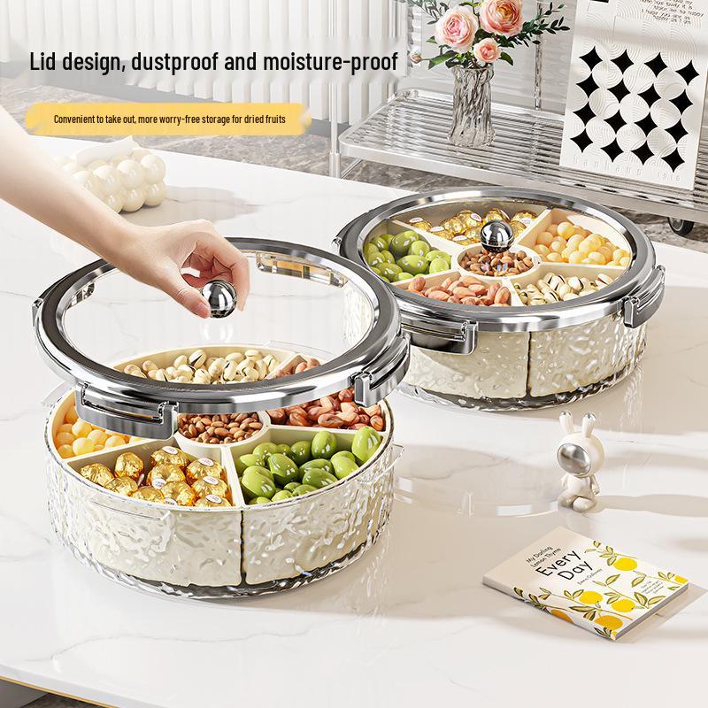 

Роскошная пластиковая миска для закусок (фрукты и орехи) с крышкой Cream - One Layer