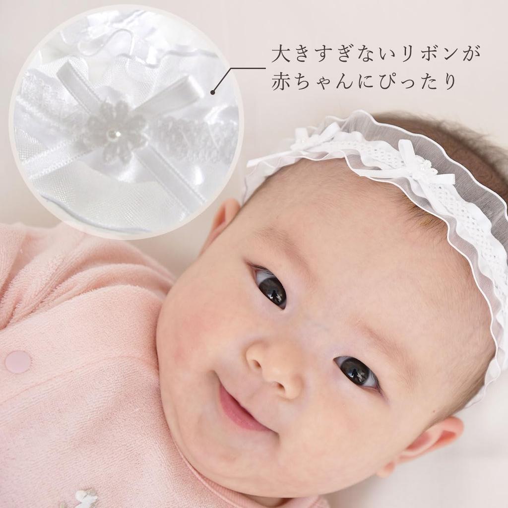 Small Flower Ribbon Headband for Made In 76908w + Newborns, Japan,