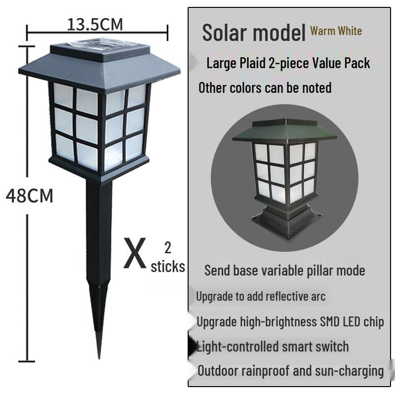 Solar Wasserdichte Außenwegleuchten - Villa, Garten, Terrasse, Rasen, Landschaftsbeleuchtung