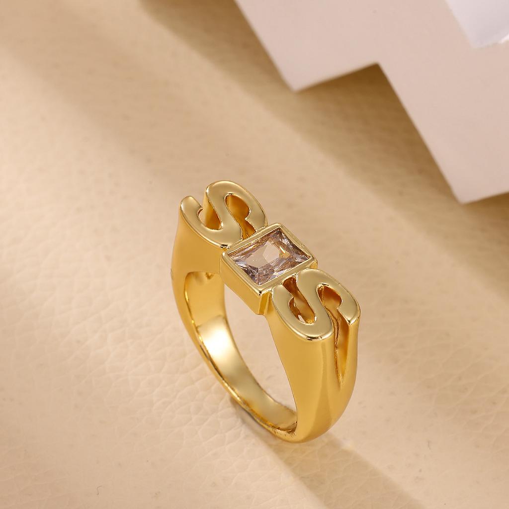 Love Mom Letter Rings For Women Mather Father Sister Jewelry Gold Color Zirconia 7-8 Size Dad Sis Mama Anillos Best Family Gift