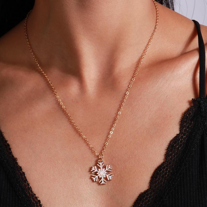 European & American Christmas Necklace Set: Reindeer, Cane, Santa Claus & Tree Pendants