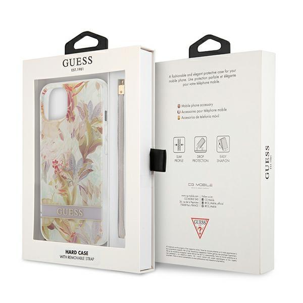 Guess Guhcp13Shflsu Iphone 13 Mini 5,4 Fioletowy/Purple Hardcase Flower Strap