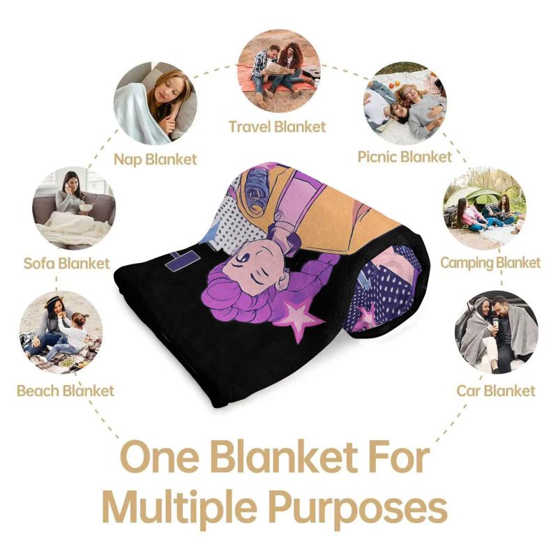 K-Pop Demon Huntrix Blanket Hot Anime Soft Warm Flannel Throw Travel Camping Sofa Bed Cover Living Room Decor Anime Fans Gift