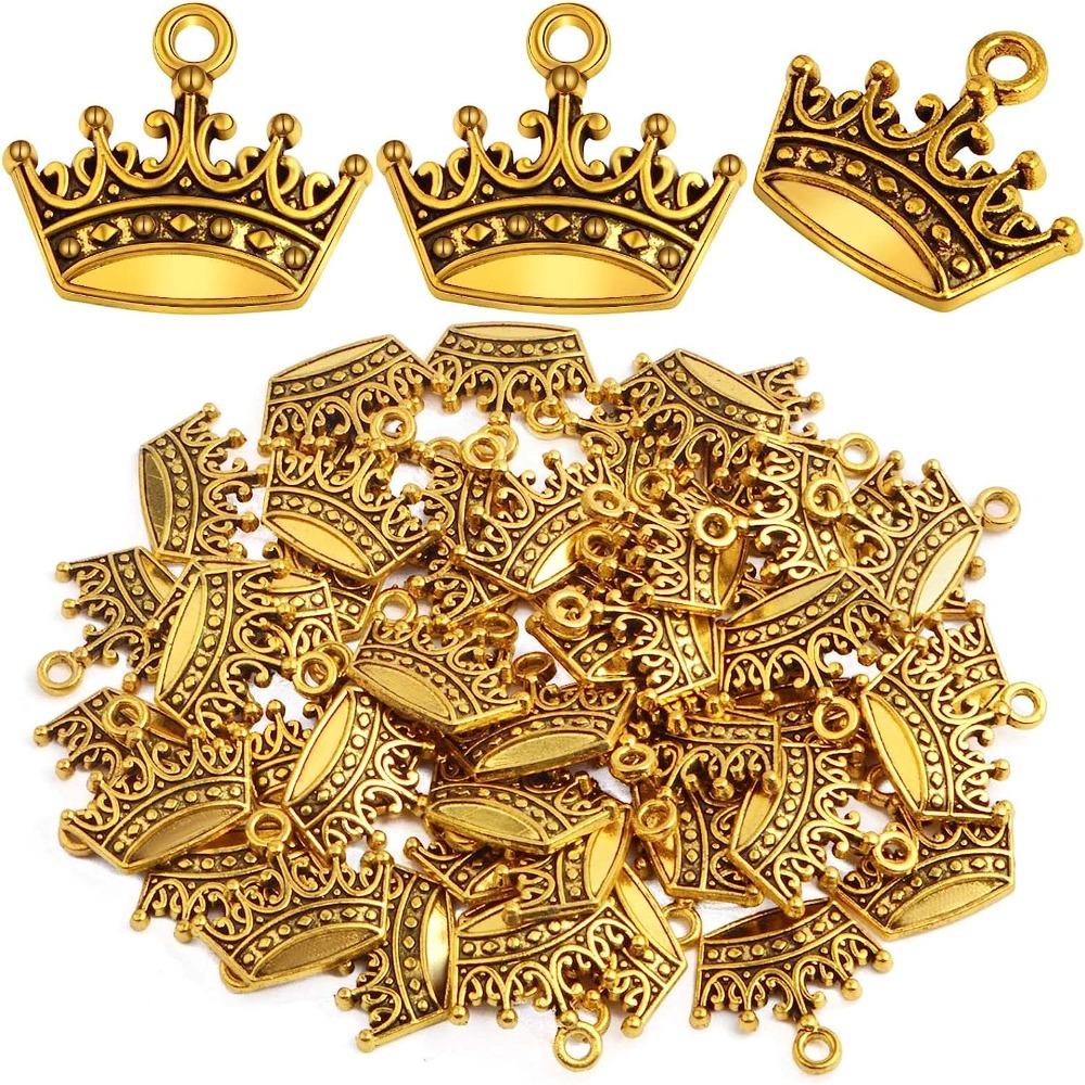 Gold Vintage Charms Antique Gold Mini Charms 100PCS Gold Bracelet Charms Macking Necklace