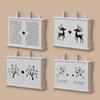 Scaffale da Parete Creativo Senza Foratura Scatola Porta Router Wifi Wireless Grande Staffa da Parete per Prese Organizer per Cavi