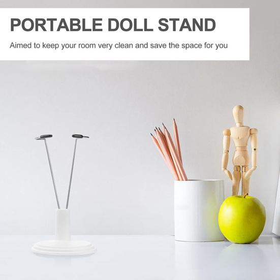 Doll Display Stand Expandable Wire 4-8 Inches Dolls Holder Heavy Duty Universal Action Figure Display Rack Doll Accessories