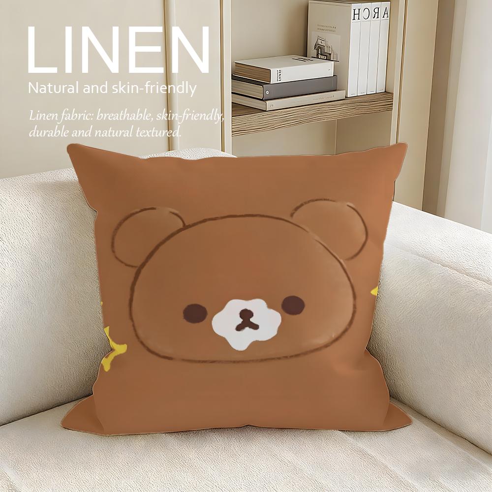 Cute Rilakkuma Cushion Cover Pillowcase Set Pcs x x Breathable Washable Sofa Cushion Cover