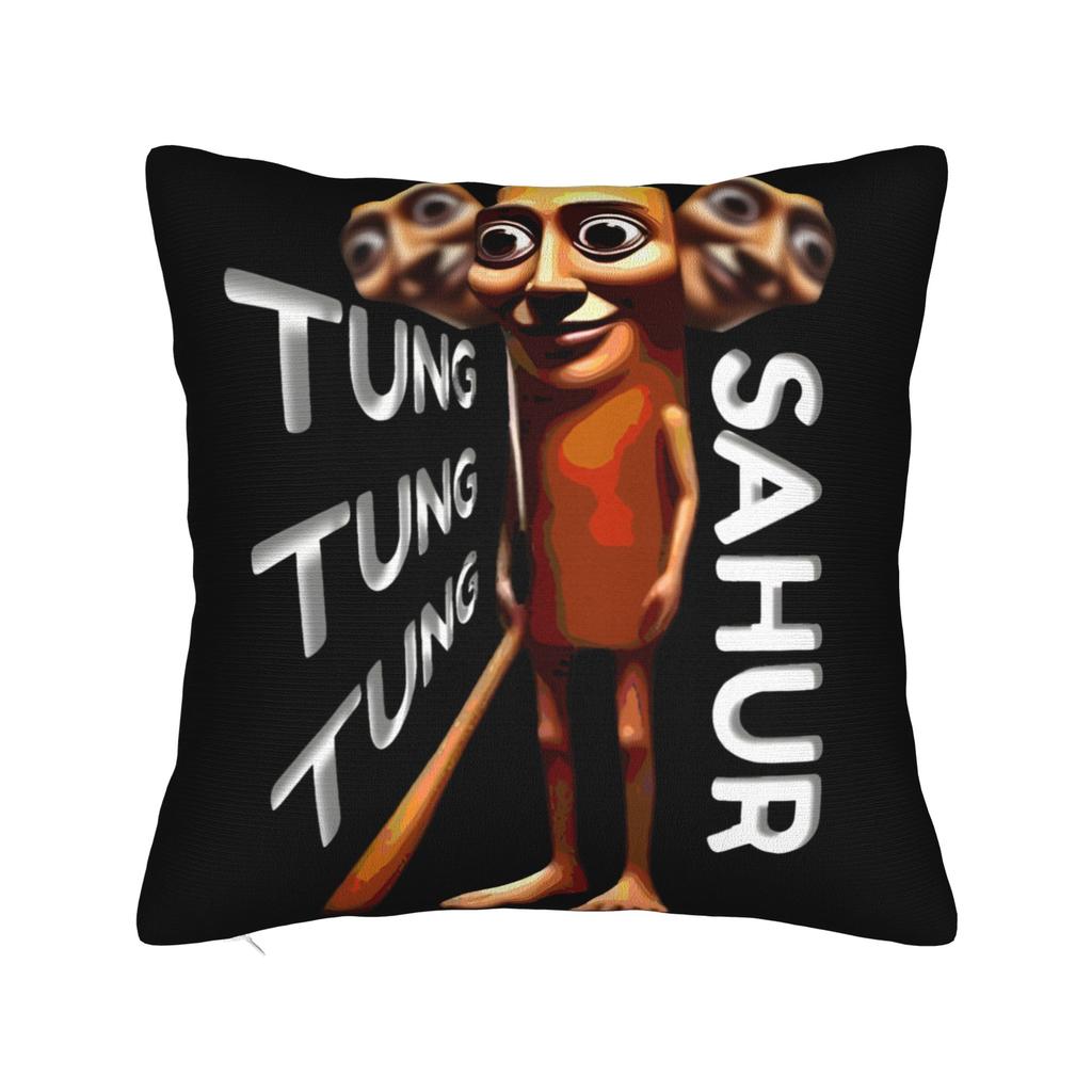 Povlak na polštář Tung Tung Tung Sahur John Pork Meme Brainrot Design Potah na polštář pro kancelář, auto, domácí dekorace Nové povlaky na polštáře
