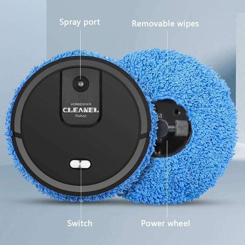 New 3-IN-1 Intelligent Sweeping Robot Vacuum Cleaner Rechargeable Dry and Wet Mopping Vacuum Cleaner Humidifying Spray Household Robot Cleaner