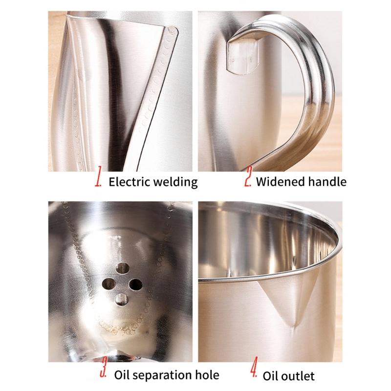 Multipurpose Steel Cooking Oil Soup Filter Strainer Bowl With Secures Grip Handle And Easy Maintenances Feature