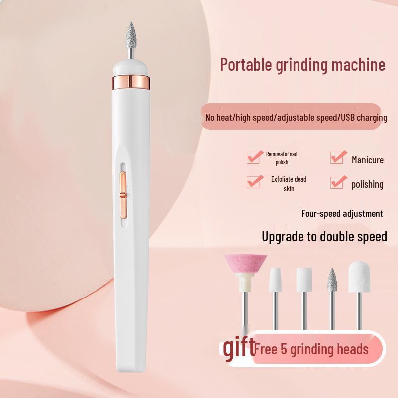 

Электрический набор для ухода за ногтями: Средство для снятия лака, Инструмент для маникюра, Фрезер для кутикулы и ногтей, Салонный набор-ручка. 5 Grinding Heads + Adjustable Speed