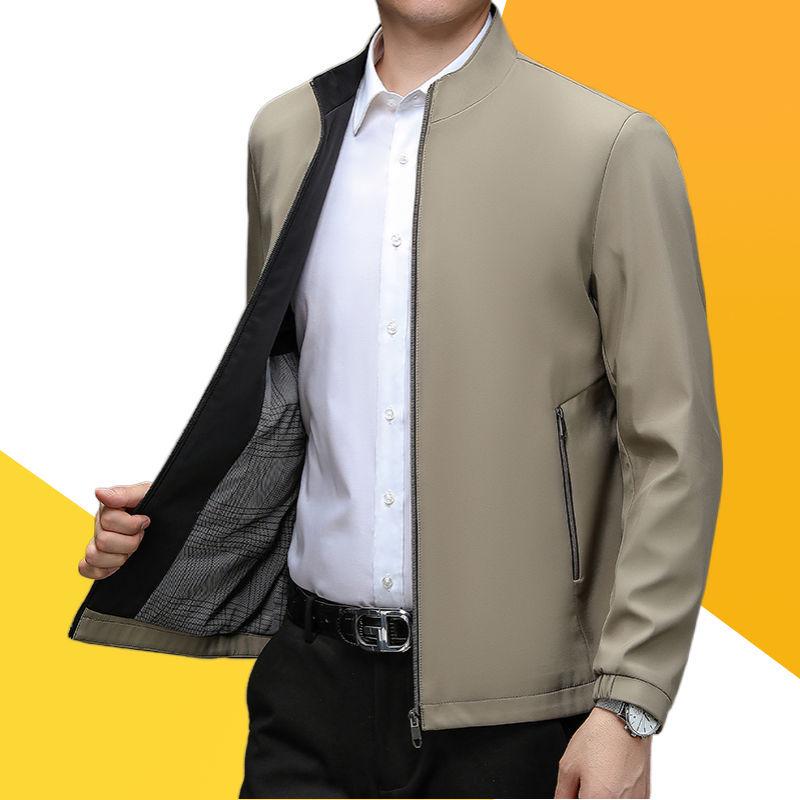 Men's Midlife Spring/Fall Stand Collar Jacket