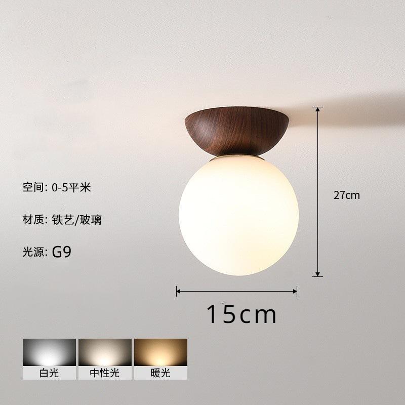 Lampen für Wohnzimmer Japanische Eingangstür Loggia Luftkorridor Flur Nordisch Balkon Runde Kugel Türleuchte LED Deckenleuchte