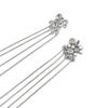 925 Silver Needle Artificial Rhinestone Long Tassel Wedding Party Earrings for Women Fashion Jewelry (5pcs of Free Shipping)