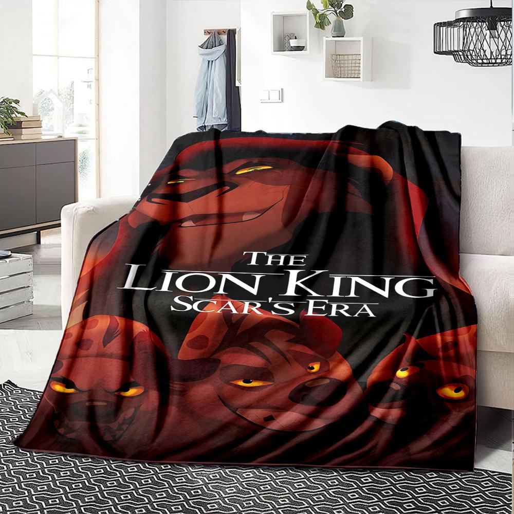 1pc The Lion King Scar's Era Blanket Lightweight Flannel Throw for Sofa Bed Travel Camping Livingroom Office Couch Chair Digital Printing