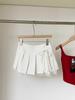 Pure Desire Women's Lace Patchwork A-line Pleated Skirt with Bow - New Autumn Collection, Hot Girl Style Short Skirt Pants