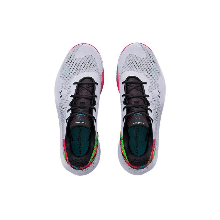 Under Armour Spawn 4 Printed Low Basketball Shoes Men Sneakers Gray 3025345-103