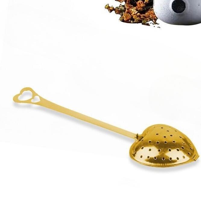 Heart Shaped Stainless Steel Tea Infuser Spoon Strainer Steeper Handle