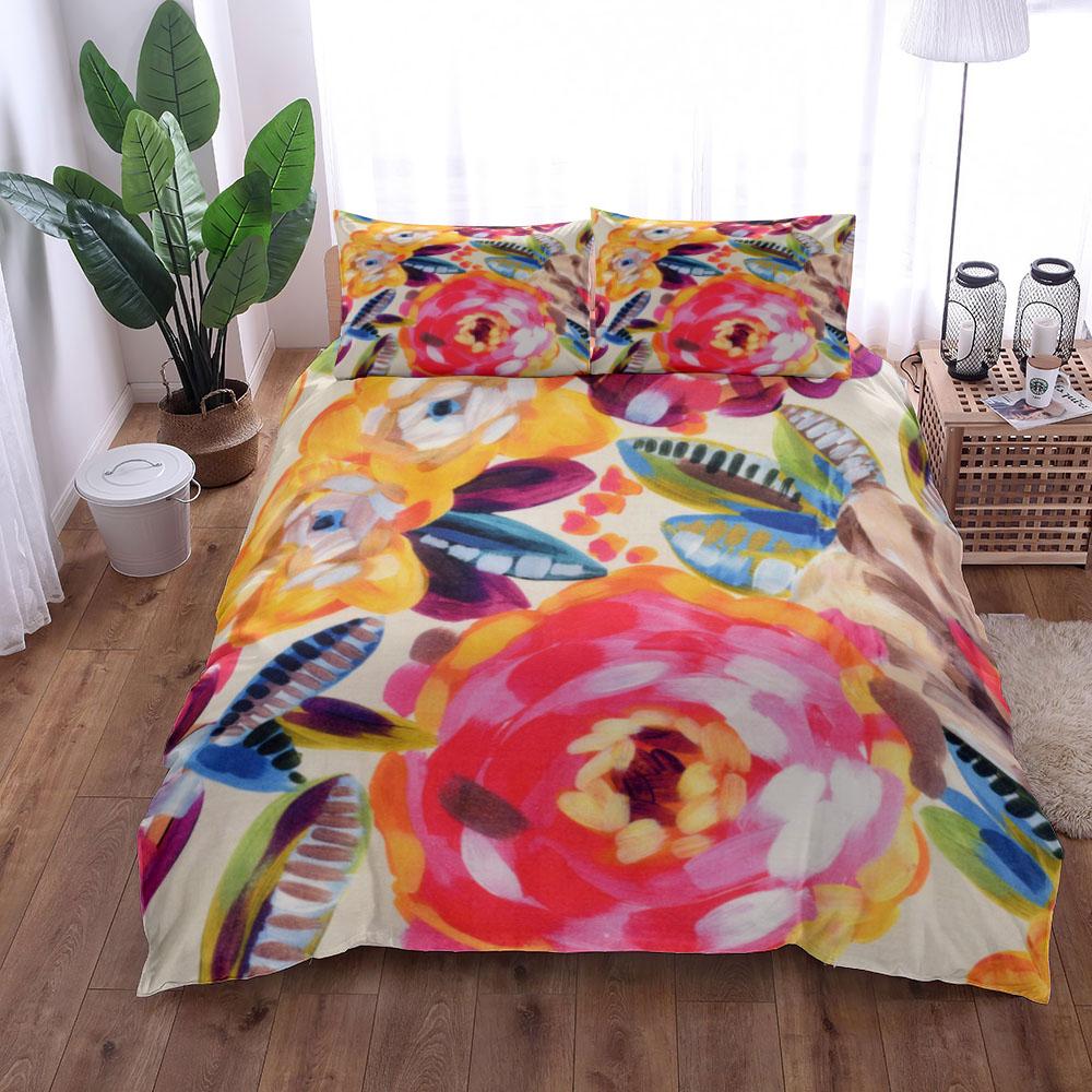 Vintage Van Gogh Sunflower Duvet Cover Set King Queen Double Full Twin Single Size Bed Linen Set
