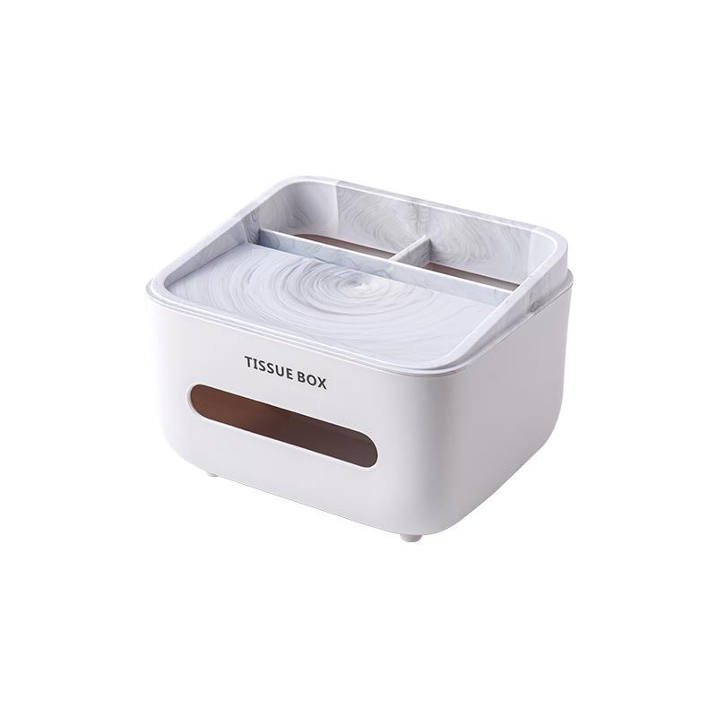 Förvaringslåda för servetter Servetthållare Dammtät Pappersservettorganiserare med lock Hem Kontor Skrivbordsorganisatör