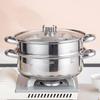 Debo 304 Stainless Steel 28cm Double Layer Steamer Soup Pot