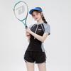 Women's Slimming Sports-Style Two-Piece Swimsuit - Belly-Covering, Conservative Design Ideal for Students and Vacations
