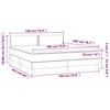 Box Spring Bed with Mattress Black 180 x 200 cm Fabric