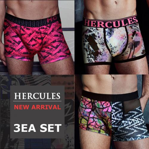 

[Hercules Underwear] Comfortable & Stylish Boxer Briefs 3-Pack HB2DR307SET [Shipped from Korea] 100% Authentic HB2DR108M+HB2DR111M+HB2DR110M 100