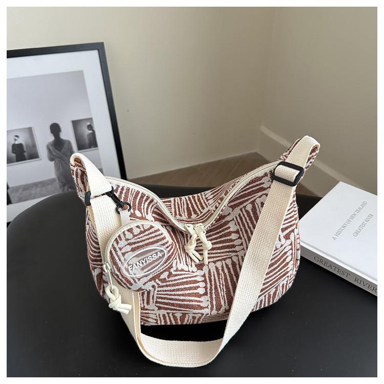 

Versatile Large Capacity Korean Style Plaid Tote Bag With Soft Nylon Material For Everyday Use StyleD