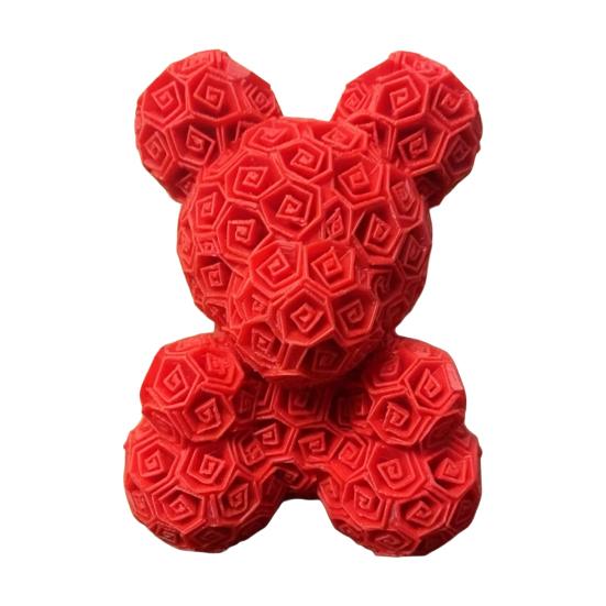 Romantic Rose Ornament Rose Sculpture for Bear Decorative Valentine красный