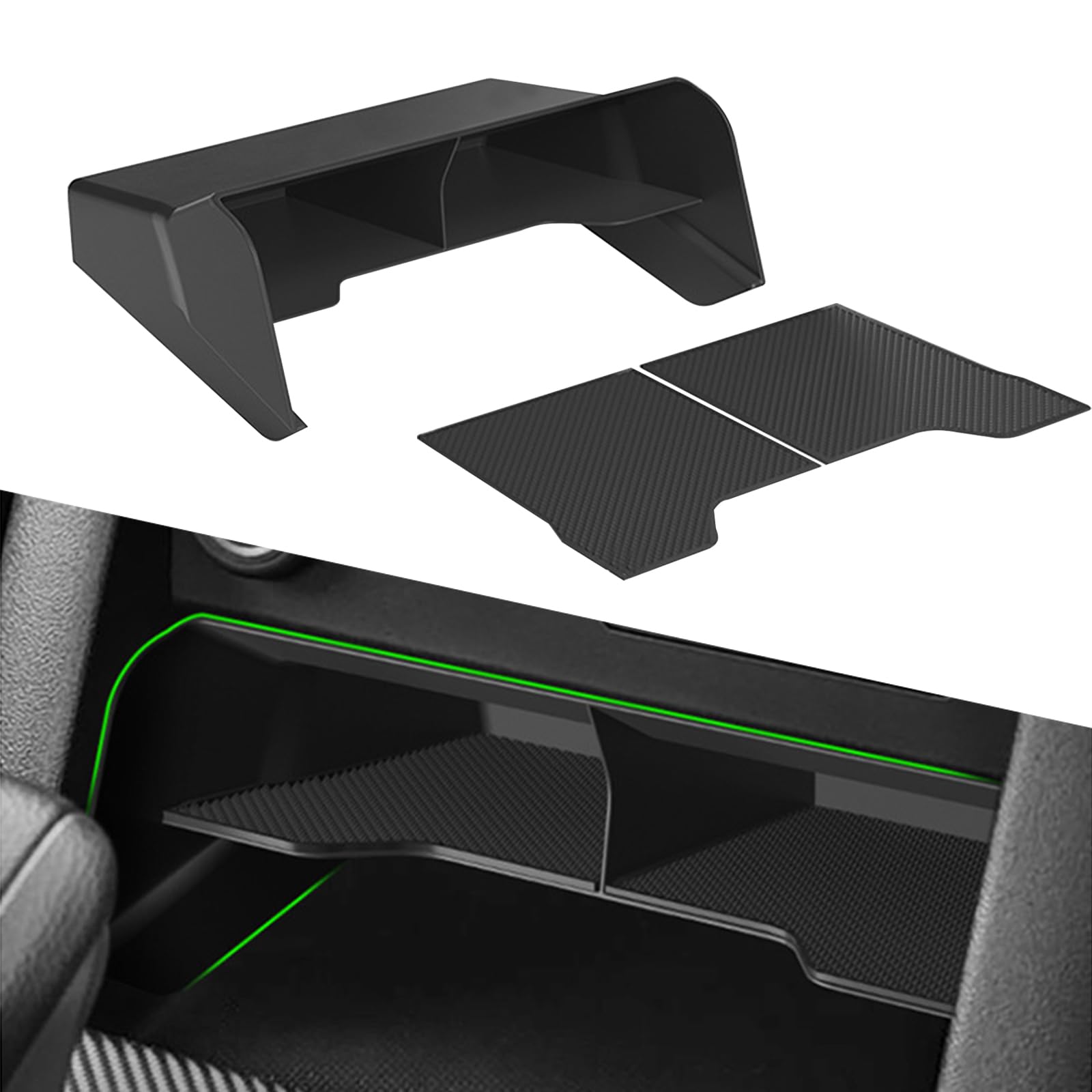 

UmeMart Органайзер в центральную консоль для Mitsubishi Triton LC2T 2024 Current R6 и Easy Black (Февраль - Модель), Нескользящий, устойчивый к пятнам АБС, чёрный