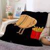 Funny print food Blanket For Sofa Office Bed Plane Travel Sleep Read Relax Camping Soft And Warm