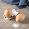 Cute Egg Spice Jar Set - Creative Ceramic Salt and Pepper Shakers, Kitchen Dining Table Decor for Home