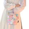 Small Fresh Flower Portable Bucket Bag Canvas Bag Going Out Shopping Female Student Storage Bag Work Bento Bag