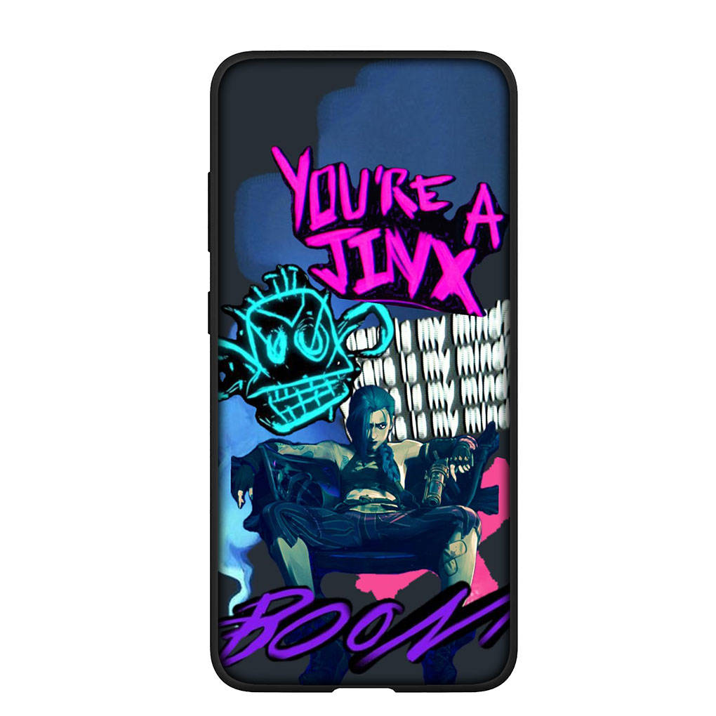 

для iPhone 16 15 X XR Samsung Galaxy S24 S23 Plus Xiaomi Redmi Note 13 12 11 Pro Max 9 10 14 OPPO Huawei чехол Arcanes аниме игра Jinx Vi чехол для телефона for Samsung Galaxy A70 аэро