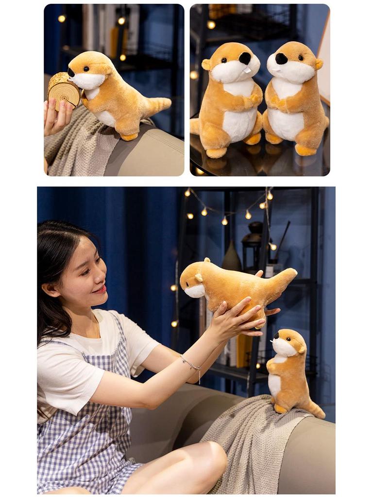 Nezha-Style Marmot Plush Toy - Soft Simulation Doll Birthday Gift