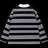 Mucmukn Kids' Retro Faux Two-Piece Striped Polo Shirt