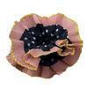 Aesthetic Lace Scrunchies Double Layer Elastic Hair Rope Wedding Party Hair Rope Big Buns Hair Elastic for Formal Casual