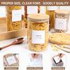308 Kitchen Pantry Labels for Food Containers, 3 Sizes White Minimalist Labels for Organizing, Food Label for Jars, Storage Bins, Preprinted