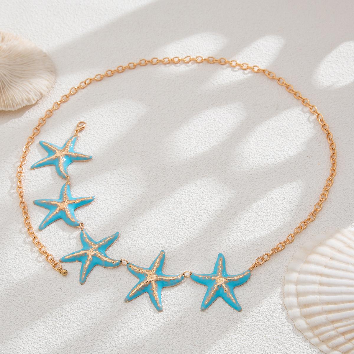 

Аксессуары океан отпуск стиль морская звезда талия поясная цепочка модная сексуальная боди цепочка талия