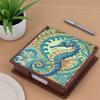 Wooden DIY Diamond Painting Kit Note Box Contains 160 Sheets of Paper Memo Paper Storage Box Diamond Art for Office Desk