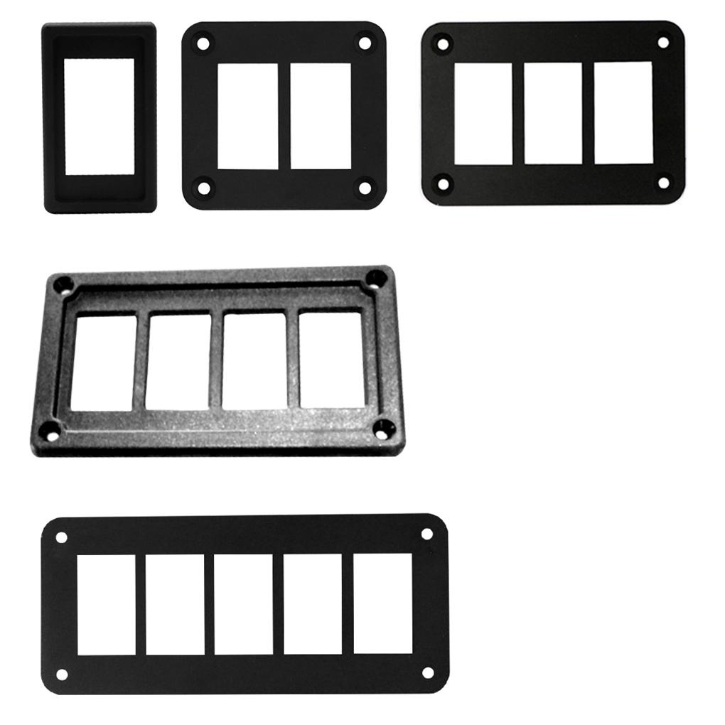 Switch Panel Rocker Switch Panel Mount Housing Aluminum Frame for Car Motorcycle Boat