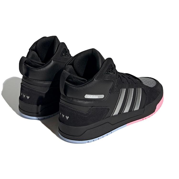 Adidas Neo 100DB Mid Basketball Shoes 'Black Metallic Silver' ID1841