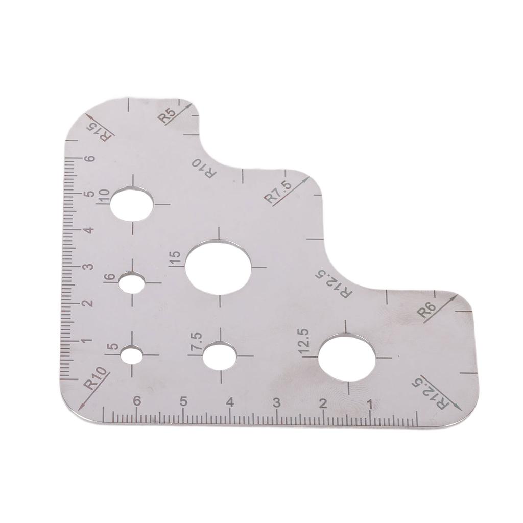 Stainless Steel Circle Template Round Leather Cutting Tool Corner Cutter for Measurement in Various Crafting Tasks