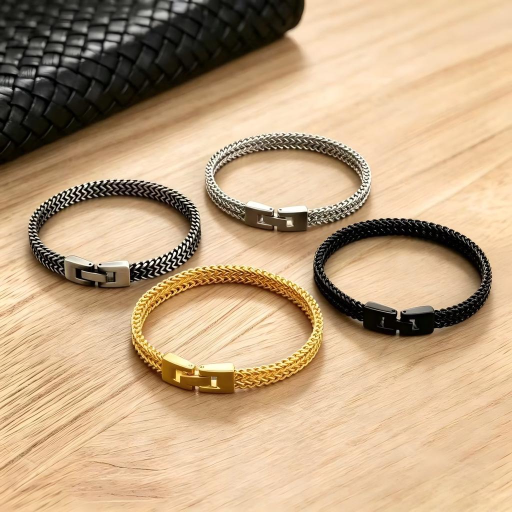 Fashion Fine 6.5mm Woman Men's Bracelet Jewelry Wheat Link Chain Bracelet Stainless Steel Bracelet for Man